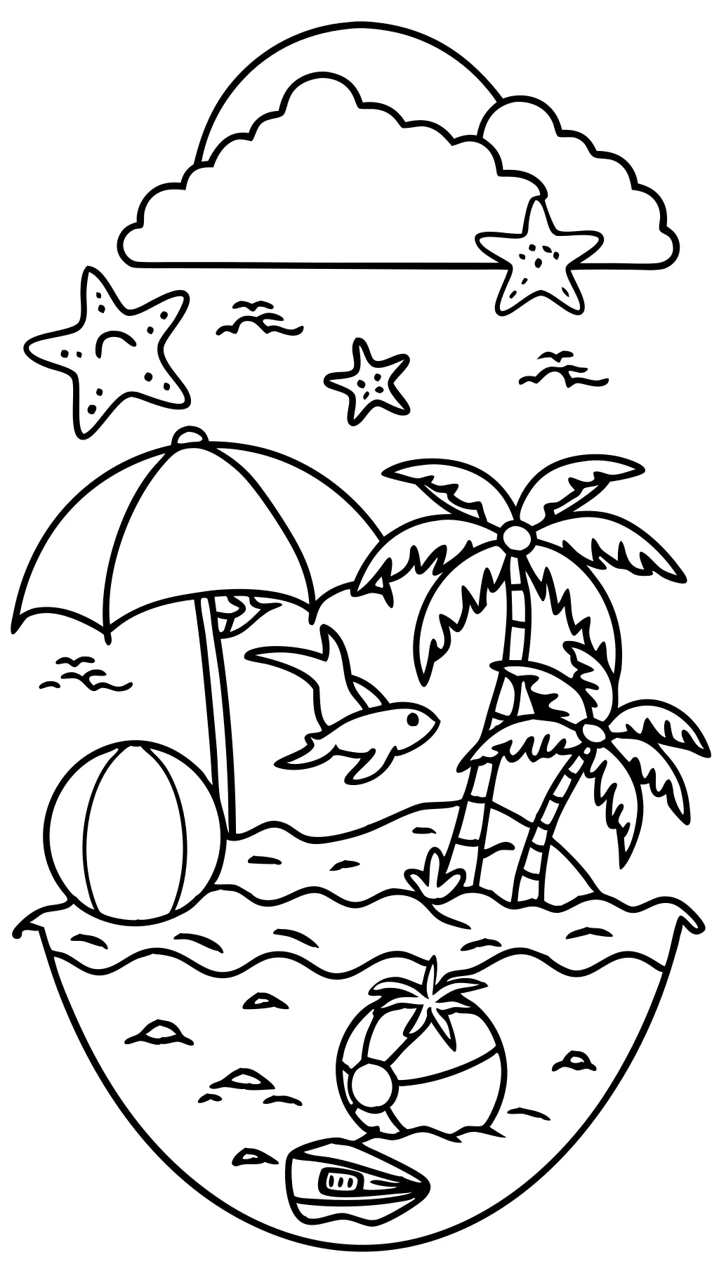 coloring page for summer